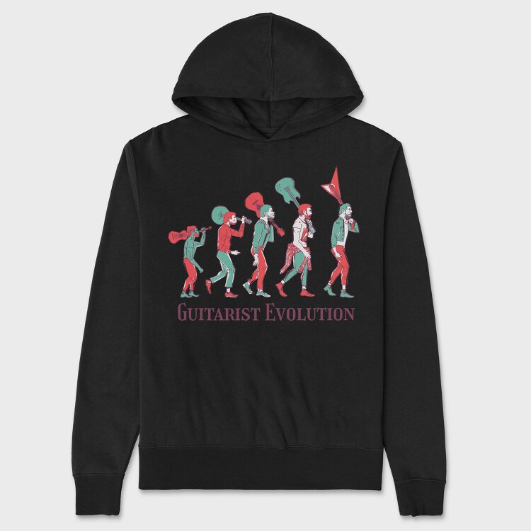 Guitarist Evolution, Hanorac Oversize Barbati (Unisex)