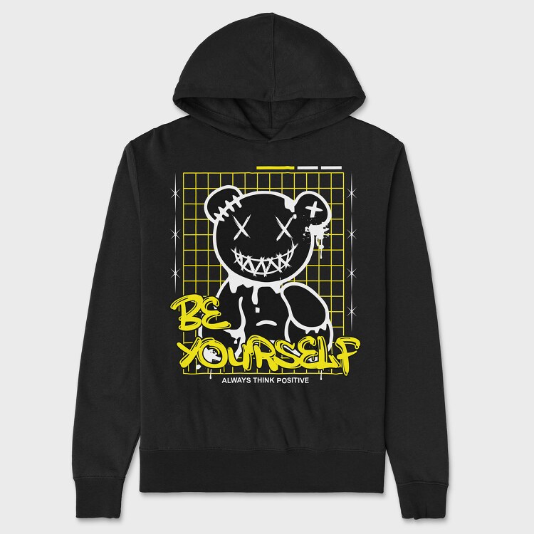 Be Yourself Bear, Hanorac Oversize Barbati (Unisex)