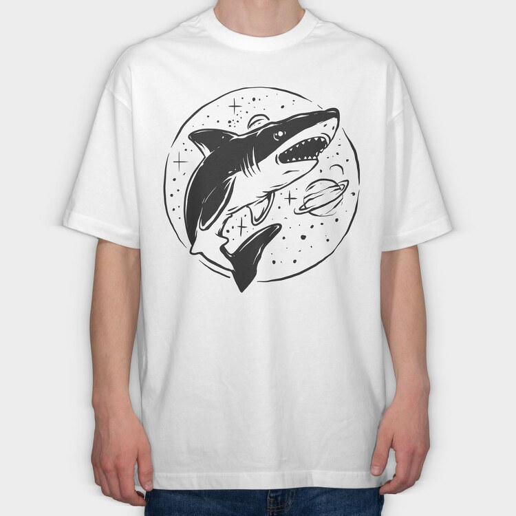 Shark Space Dreams, Tricou Oversize Barbati (Unisex)