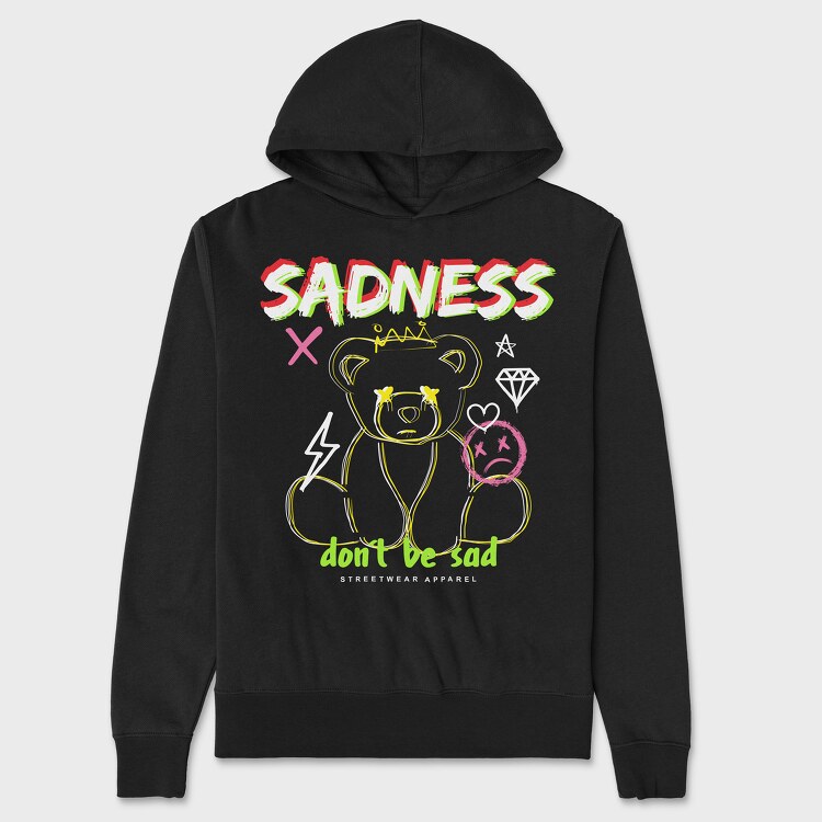 Dont Be Sad Bear, Hanorac Oversize Barbati (Unisex)