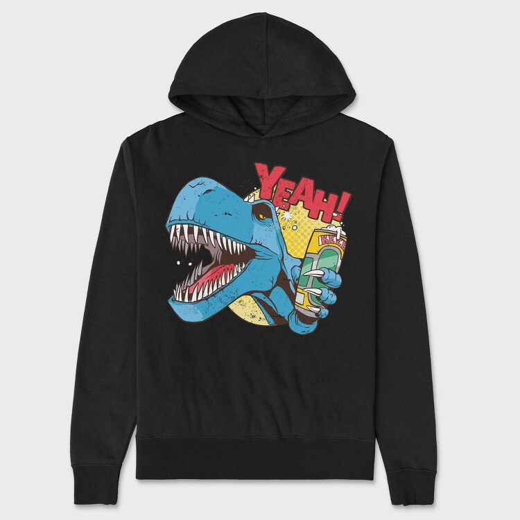 Drunk Dino Yeah, Hanorac Oversize Barbati (Unisex)