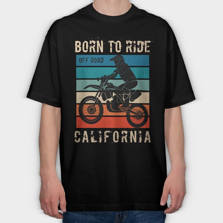 Born To Ride Off Road, Tricou Oversize Barbati (Unisex)
