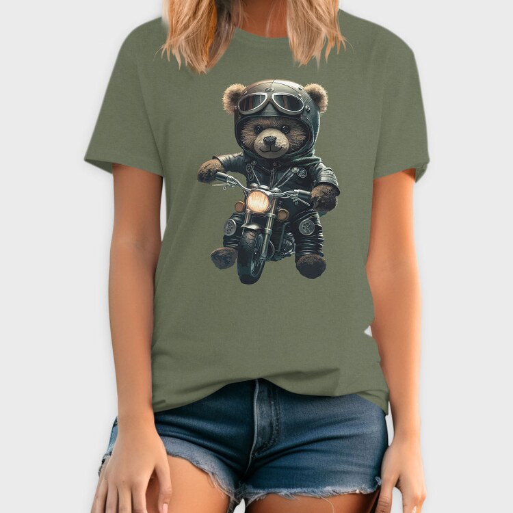 Biker Teddy Bear, Tricou Barbati (Unisex)