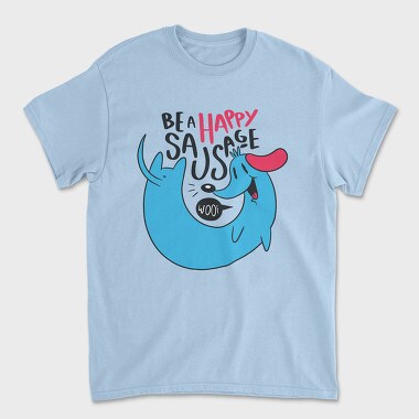 Tricou Barbati (Unisex), Happy Sausage