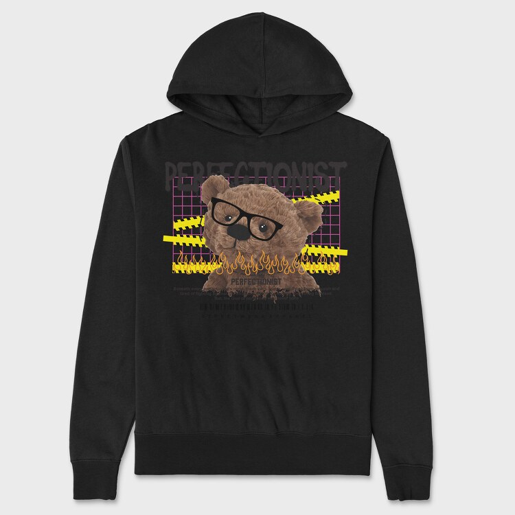 Perfectionist Bear, Hanorac Oversize Barbati (Unisex)