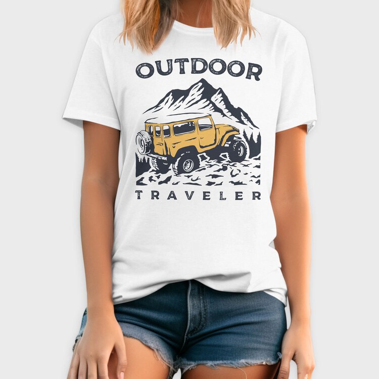 Outdoor Traveler, Tricou Barbati (Unisex)