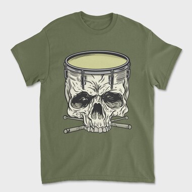 Tricou Barbati (Unisex), Skull drum