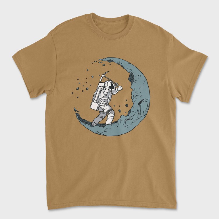 Astronaut Digging The Moon, Tricou Barbati (Unisex)