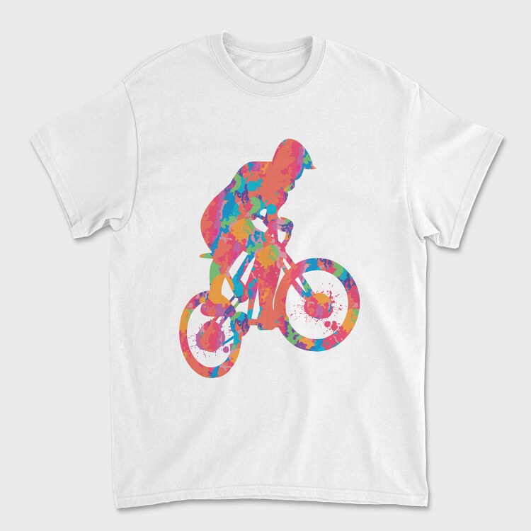 Tricou Barbati (Unisex), Colorful Cyclist