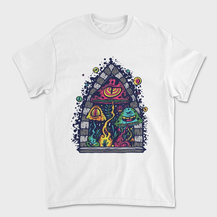 Trippy Shrooms, Tricou Barbati (Unisex)