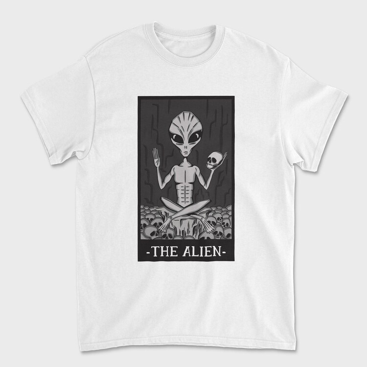 Tricou Barbati (Unisex), The Alien Tarot Card