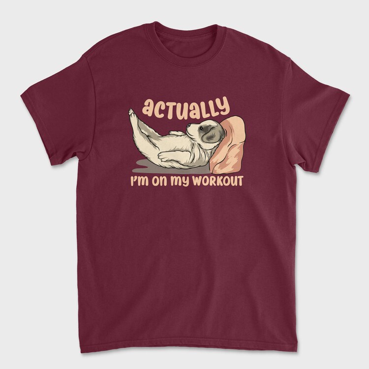 Actually I Am on My Workout, Tricou Barbati (Unisex)