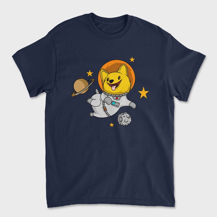 Tricou Barbati (Unisex), Dog in Space