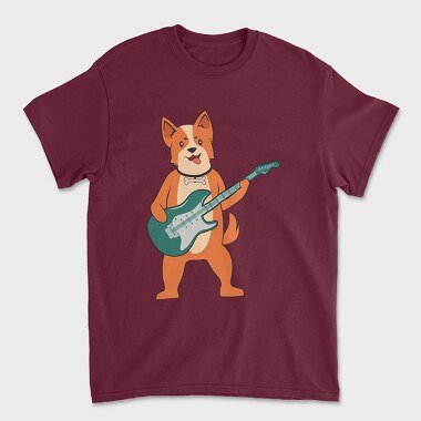 Dog Playing Guitar 1, Tricou Barbati (Unisex)