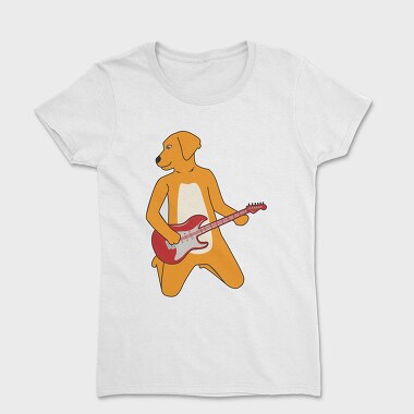 Dog Playing Guitar 11, Tricou Femei