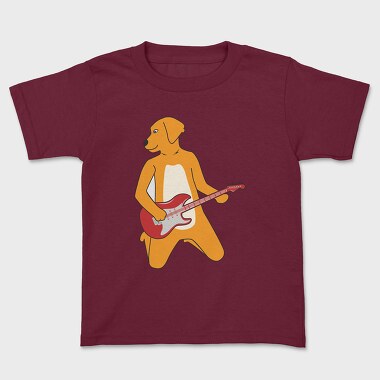 Dog Playing Guitar 11, Tricou Copii