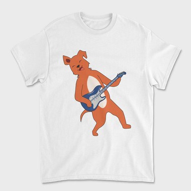 Dog Playing Guitar 14, Tricou Barbati (Unisex)