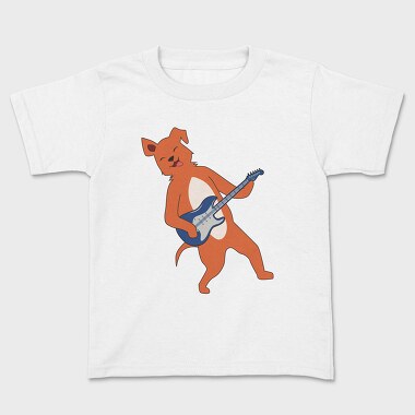 Dog Playing Guitar 14, Tricou Copii