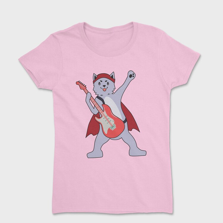 Tricou Femei, Dog Playing Guitar 5