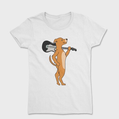 Dog Playing Guitar 6, Tricou Femei