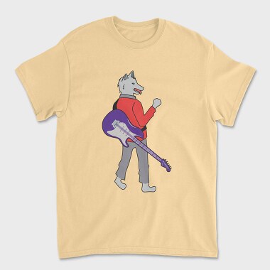 Dog Playing Guitar 7, Tricou Barbati (Unisex)