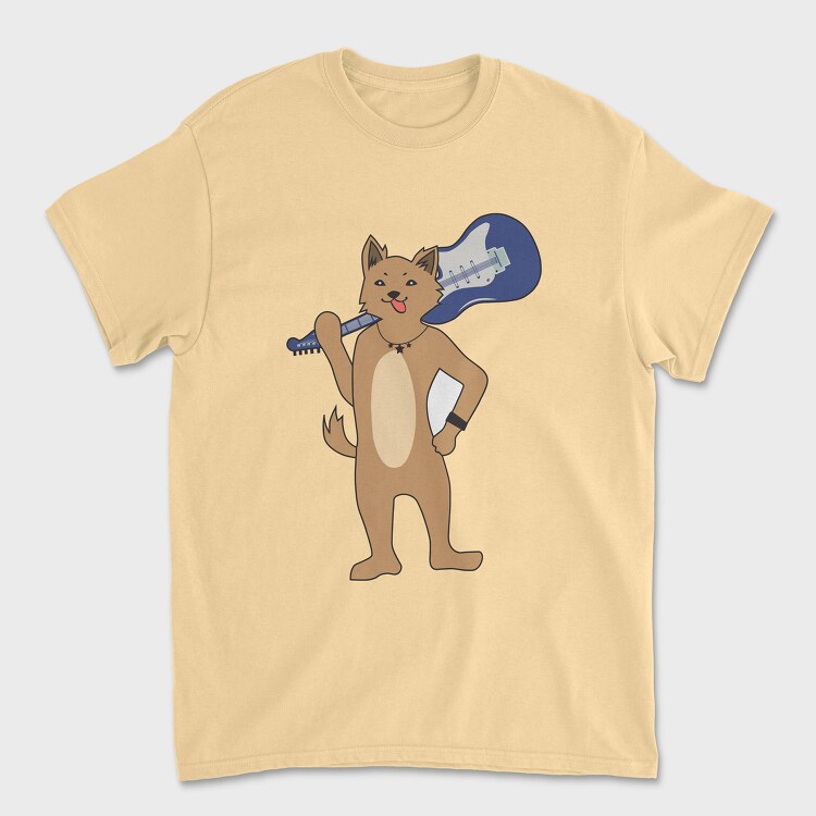 Tricou Barbati (Unisex), Dog Playing Guitar 8