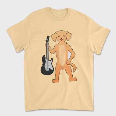 Dog Playing Guitar 9, Tricou Barbati (Unisex)