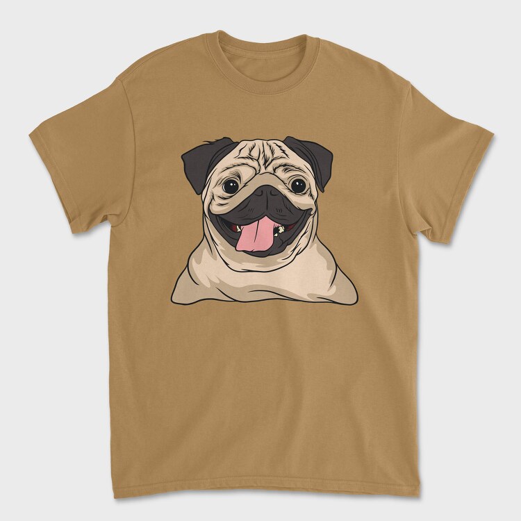 Pug Portrait, Tricou Barbati (Unisex)