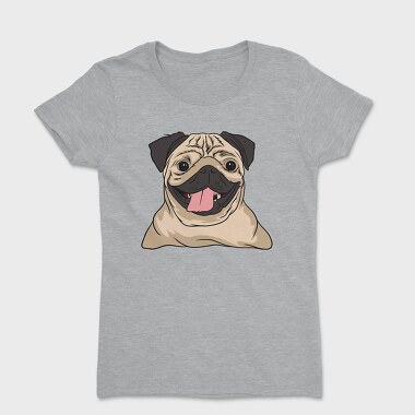 Pug Portrait, Tricou Femei