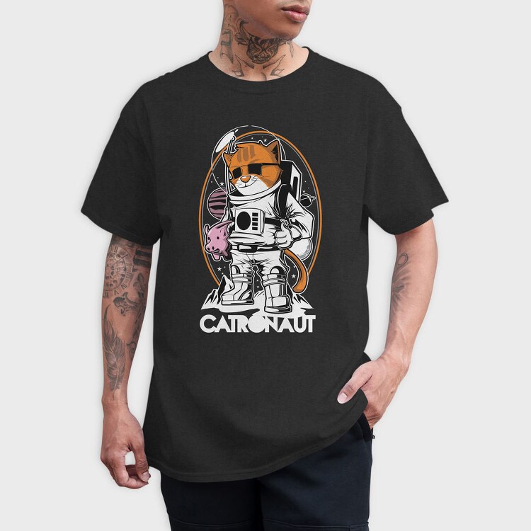 Space Cat Explorer, Tricou Barbati (Unisex)