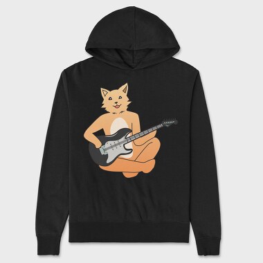 Dog Playing Guitar 12, Hanorac Oversize Barbati (Unisex)