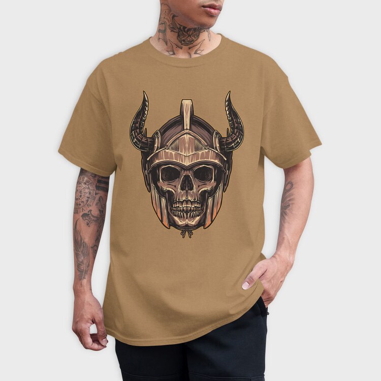 Viking Skull Horns 1, Tricou Barbati (Unisex)