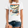 Classic Car Mountain Sunset Trees, Tricou Barbati (Unisex)