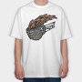 Burning Coffee Cup, Tricou Oversize Barbati (Unisex)