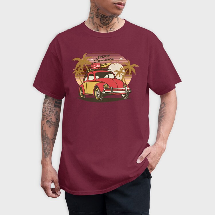 1956 Volkswagen Beetle, Tricou Barbati (Unisex)