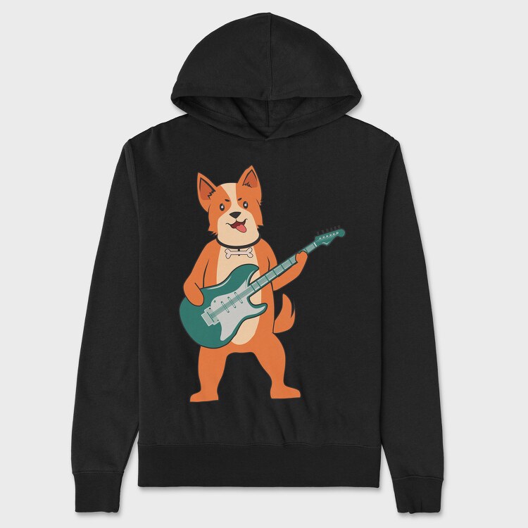 Hanorac Barbati (Unisex), Dog Playing Guitar 1