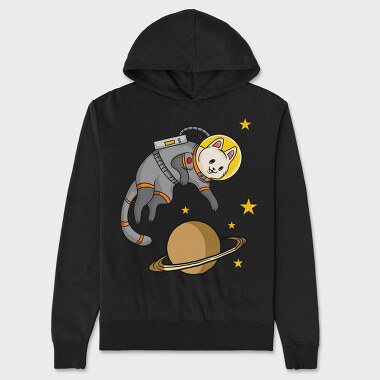 Cat in Space, Hanorac Oversize Barbati (Unisex)