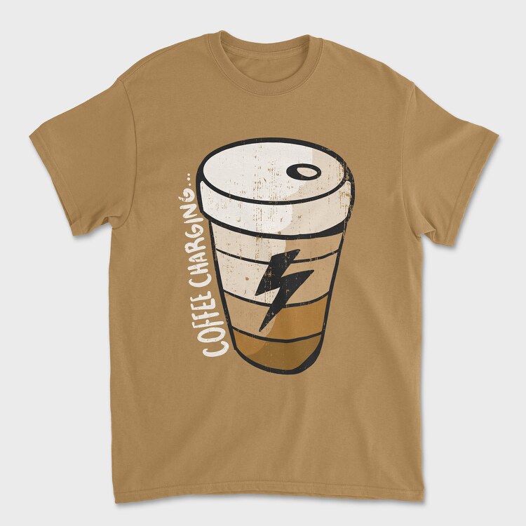 Coffee Charging, Tricou Barbati (Unisex)