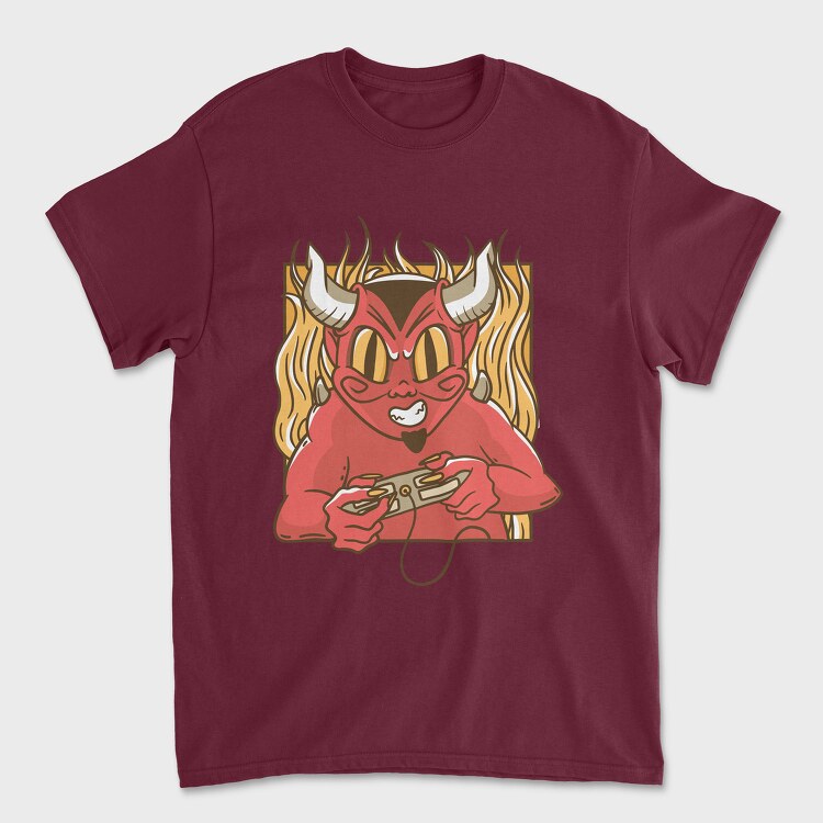 Devil Gamer, Tricou Barbati (Unisex)