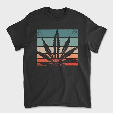 Tricou Barbati (Unisex), Cannabis Retro Design