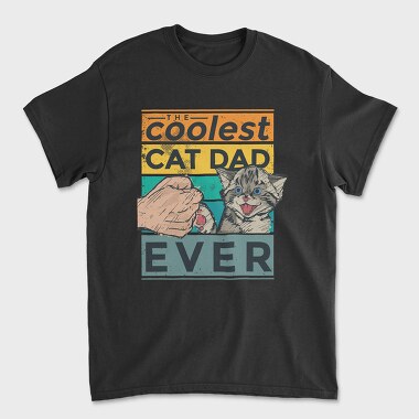 Tricou Barbati (Unisex), Coolest Cat Dad