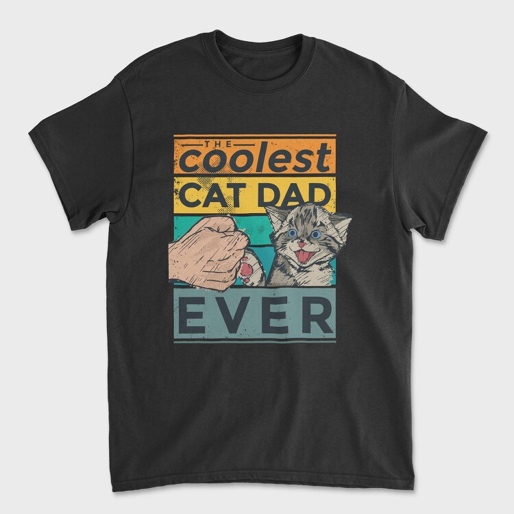 Coolest Cat Dad, Tricou Barbati (Unisex)