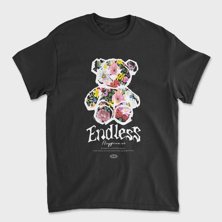 Endless Happiness Teddy Bear, Tricou Barbati (Unisex)