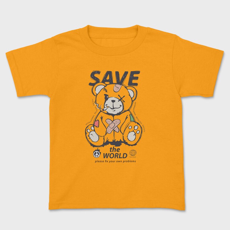 Save the World Teddy, Tricou Copii