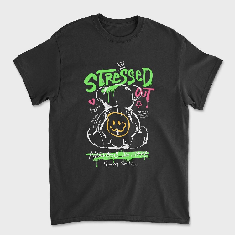 Stressed Out Teddy Bear, Tricou Barbati (Unisex)