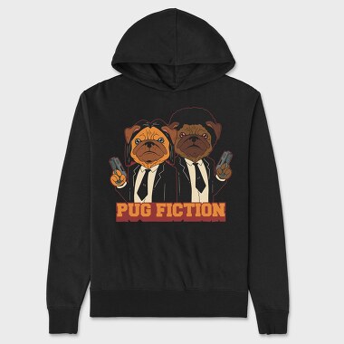 Pug Fiction, Hanorac Oversize Barbati (Unisex)