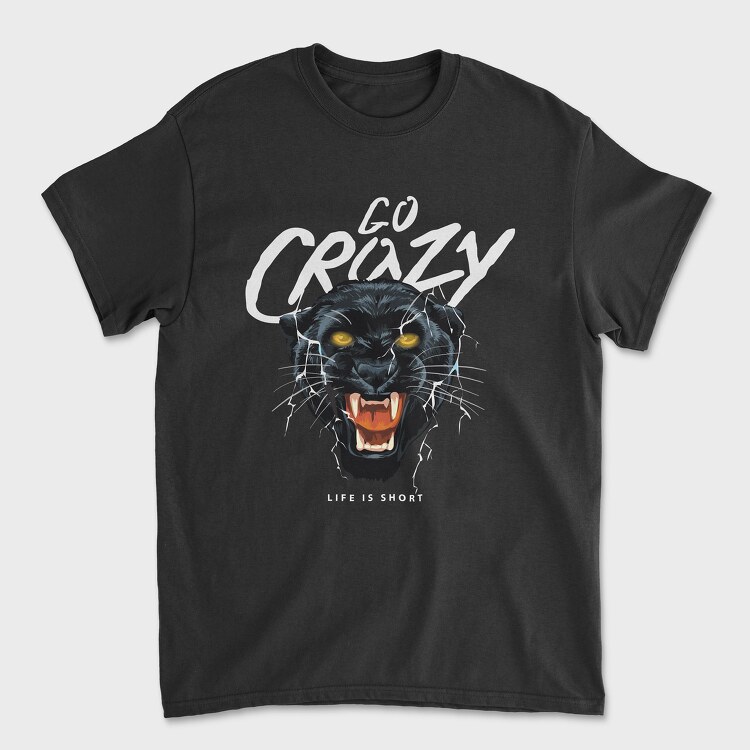 Go Crazy Black Panther, Tricou Barbati (Unisex)