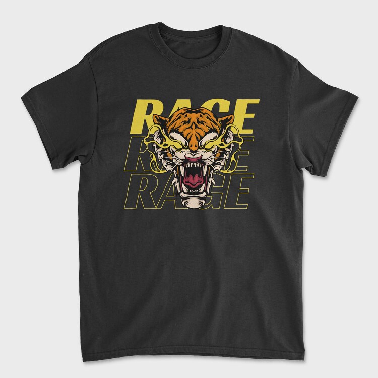 Rage Tiger, Tricou Barbati (Unisex)