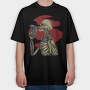 Skeleton Gamer, Tricou Oversize Barbati (Unisex)