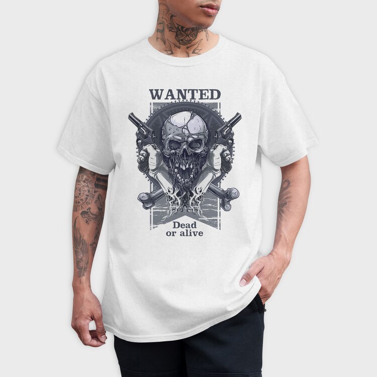 Wanted Dead Or Alive, Tricou Barbati (Unisex)